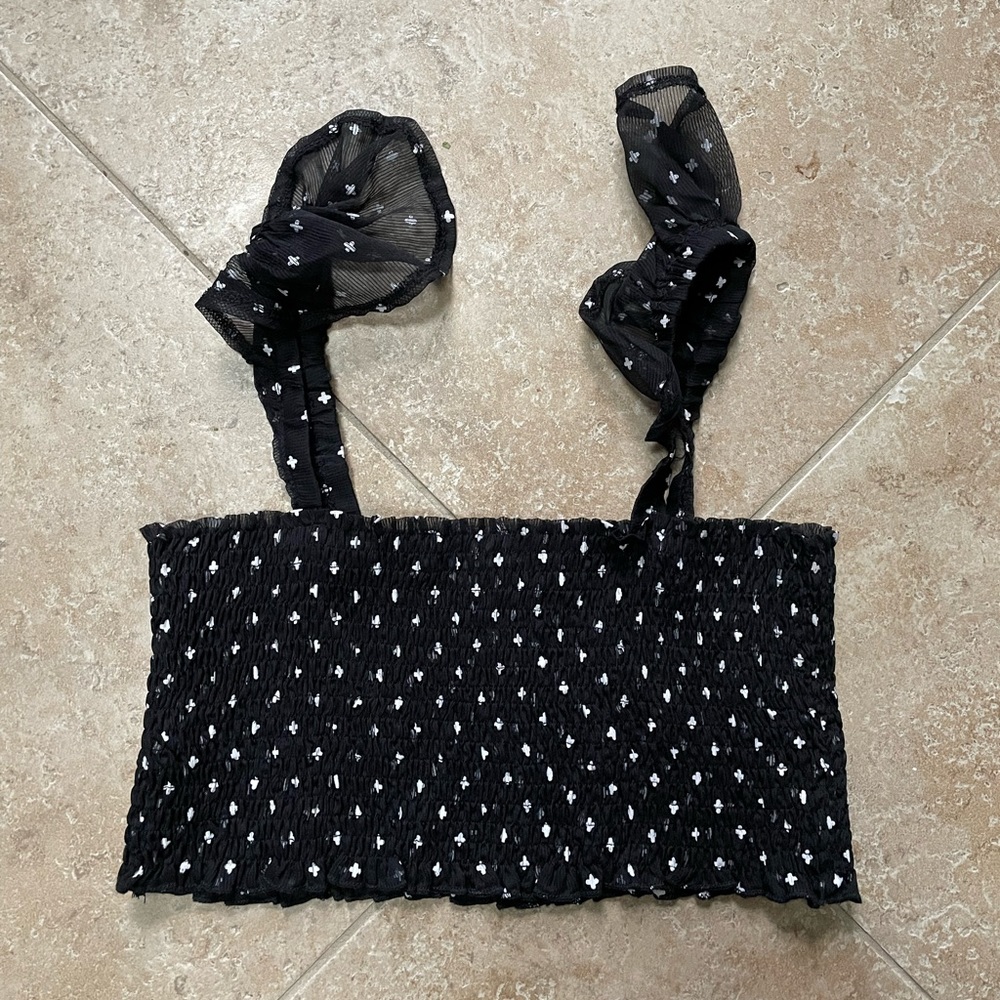 REVOLVE BY THE WAY polka dot crop top